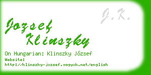 jozsef klinszky business card